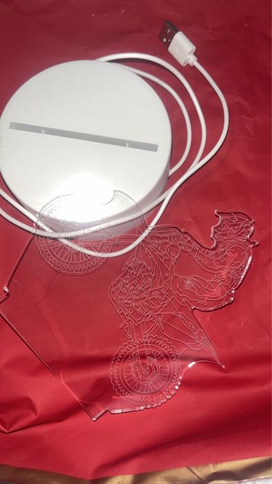 3D LED нощна лампа - ефектен мотокрос модел