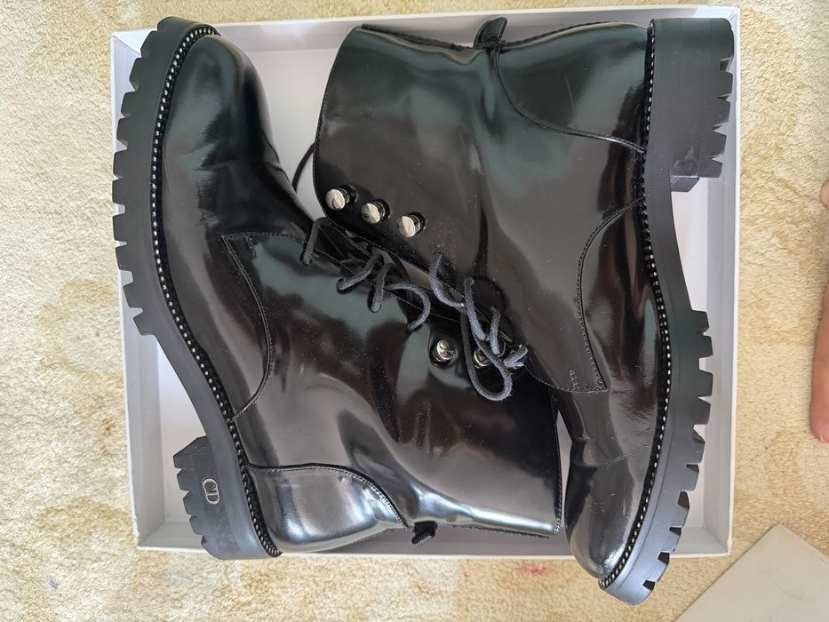 Ботинки Диор лакированные