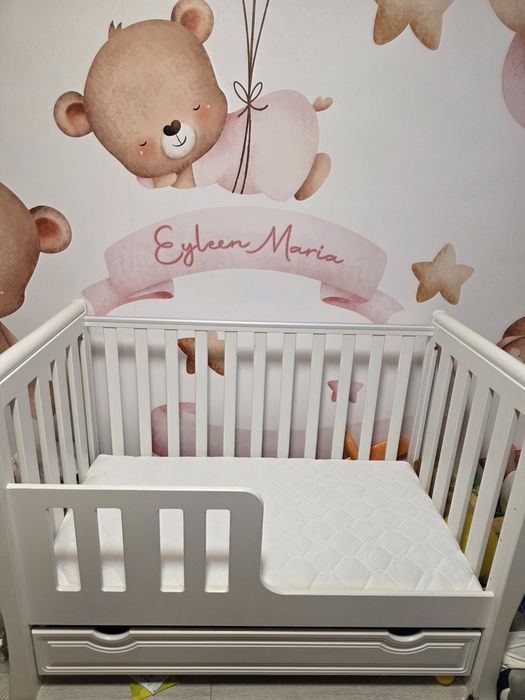 Patut bebe nou + saltea cocos