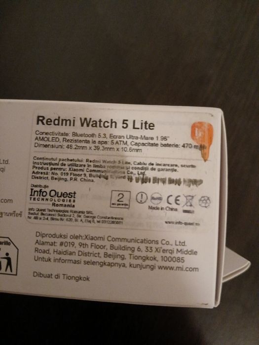 Xiaomi Redmi Watch 5 lite NOU Sigilat in cutie