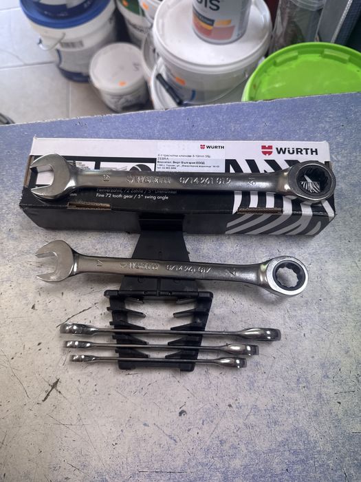 Wurth Zebra k-т звездогаечни ключове с тресчотки  5 броя