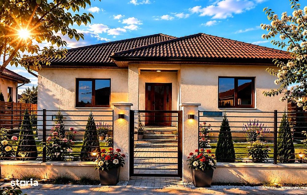 Casa pe un singur nivel"la cheie,120 mp,teren 500 mp,Sangiorgiu