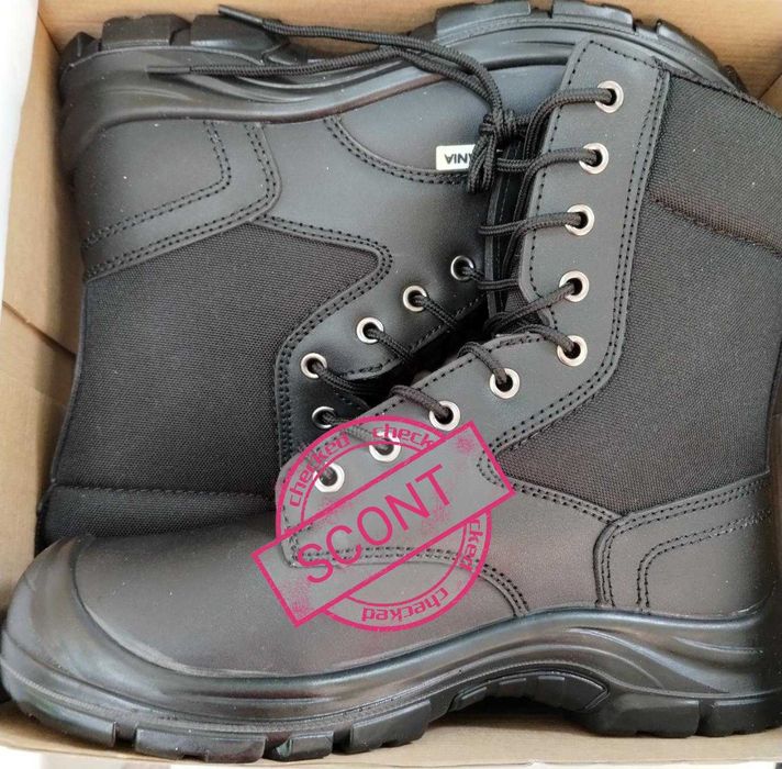 Bocanci militari din piele de bovina pt firme paza și protecție