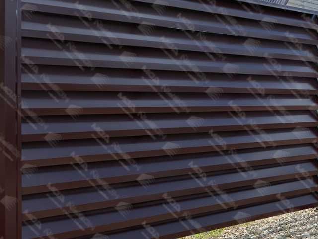 Забор жалюзи горизонтальный