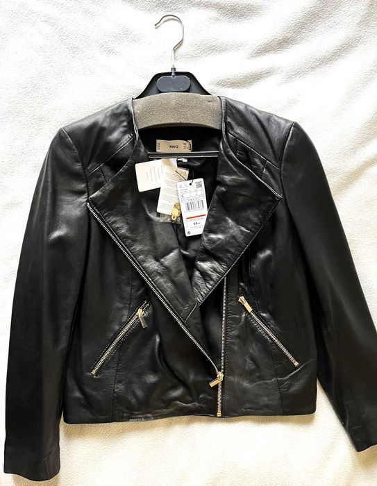 Geaca de Piele Biker Mango Noua