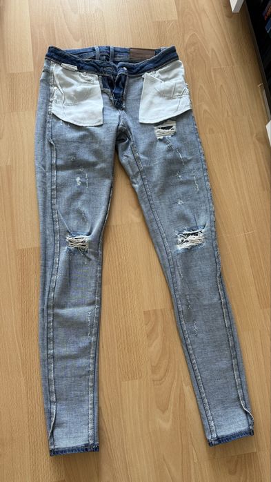 Дънки с дълъг крак ниска талия