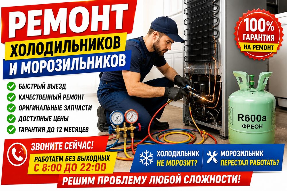 Ремонт холодильников и морозильников в таразе