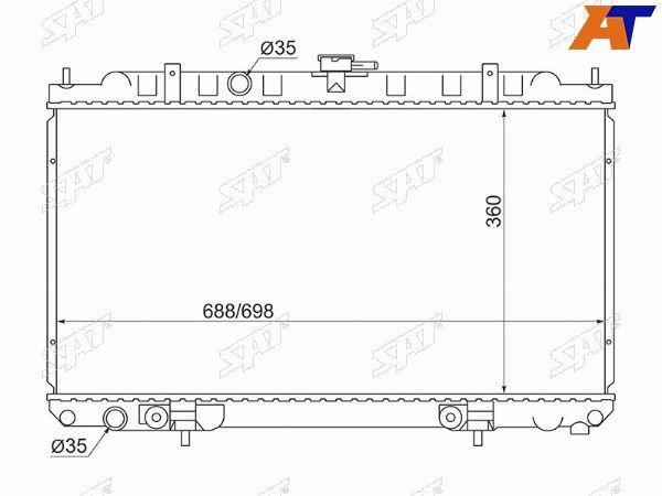 Радиатор Nissan Primera