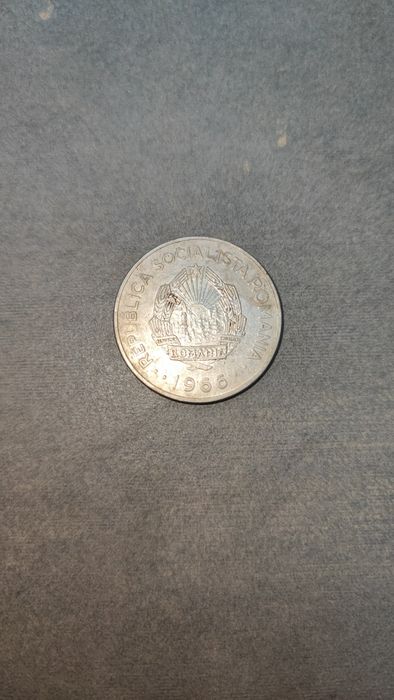 Moneda de 1 leu an 1966