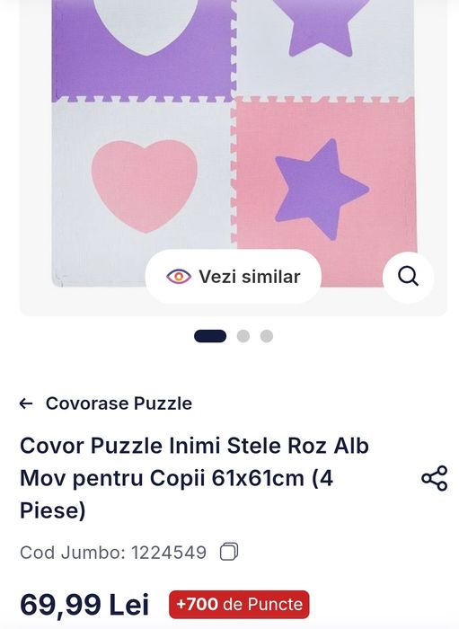Covorașe de spuma tip puzzle pentru copiii
