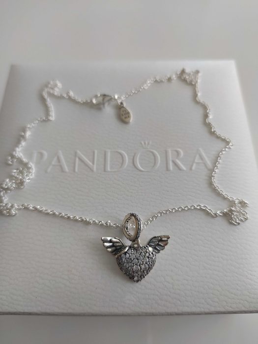 НОВО!Сребърни колиета и обеци PANDORA ALE S925 Пандора+ кутия