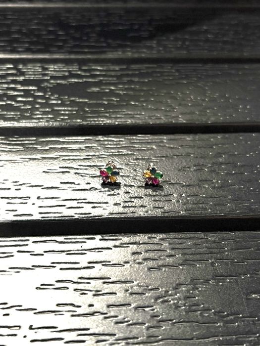 Cercei Lilu aur alb 14k