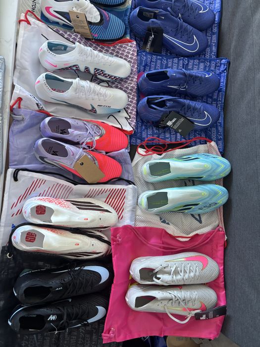Lot ghete fotbal PRO Nike / Adidas F50 Mercurial – Noi cu etichetă – Mărimi 42/43/44