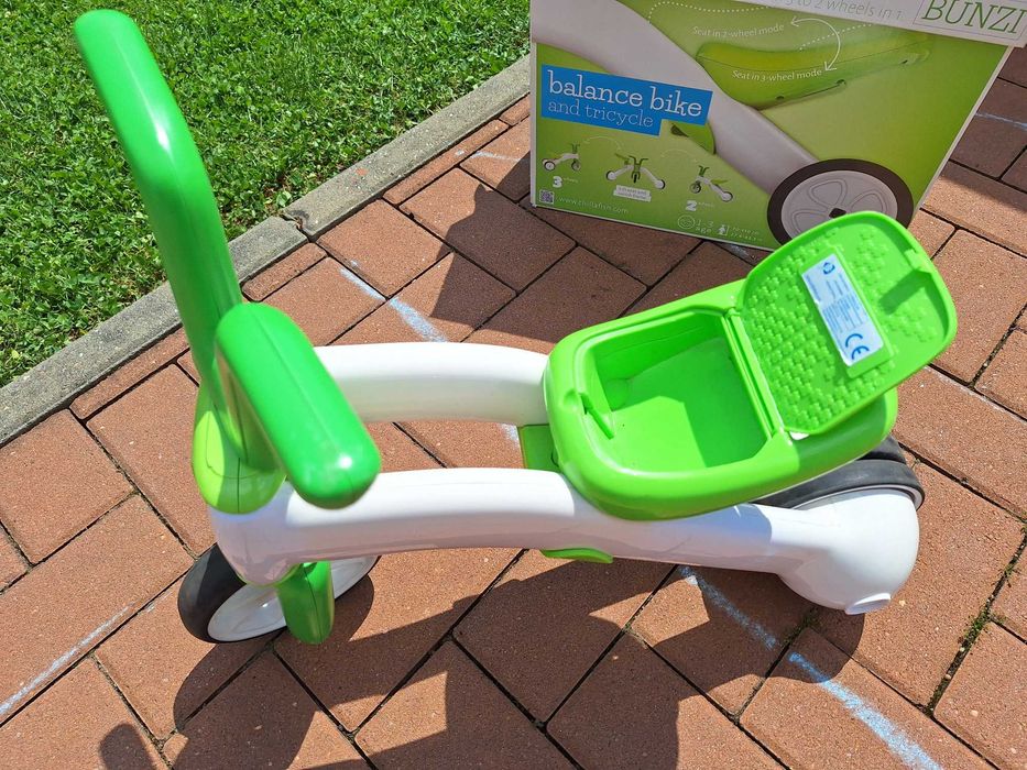 Tricicleta si bicicleta 2 in 1 - Bunzi verde - de la 3 roti la 2 roti