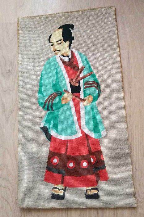 Goblen luptator Samurai Japonez vintage Asia deosebit arta Japonia