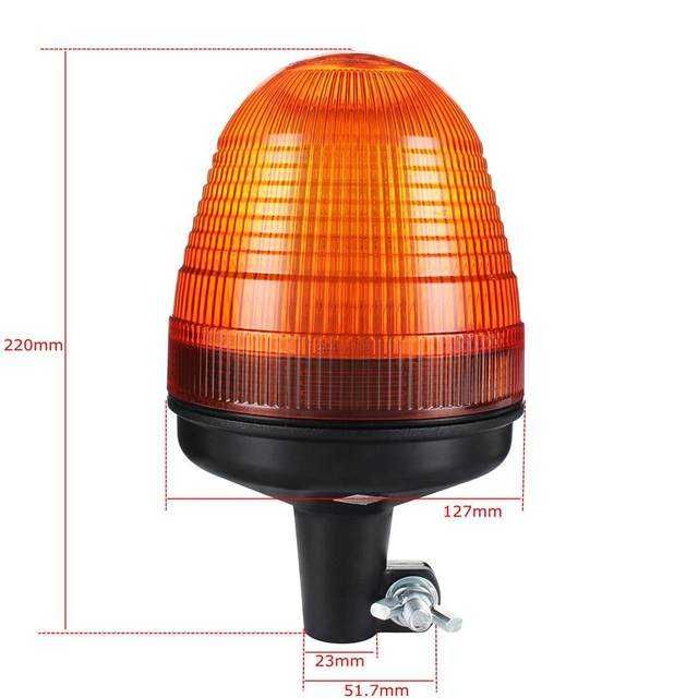 LED ЛЕД Аварийна/сигнална лампа Маяк буркан 12 / 24V – На прът