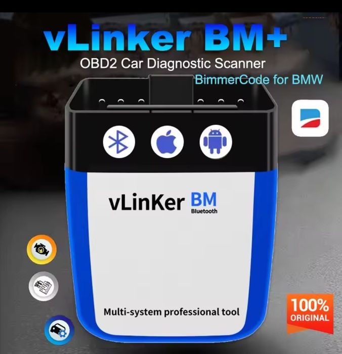 Vlinker Bluetooth 4.0 Dual iOS si Android Interfata Codare Activare Regenerare DPF Seriile F si G Bimmer Code Bimmer Link BMW