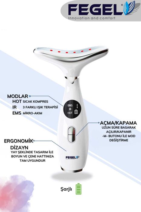 Fegel FG-51 EMS Уред за красота за шия и лице с 3 програми