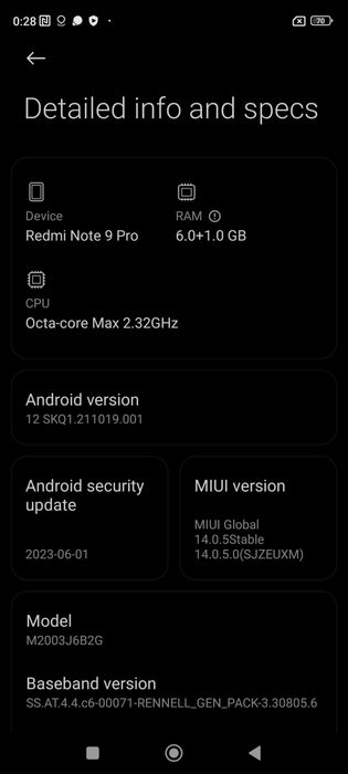 Xiaomi Redmi Note 9 Pro 64GB / 6GB RAM