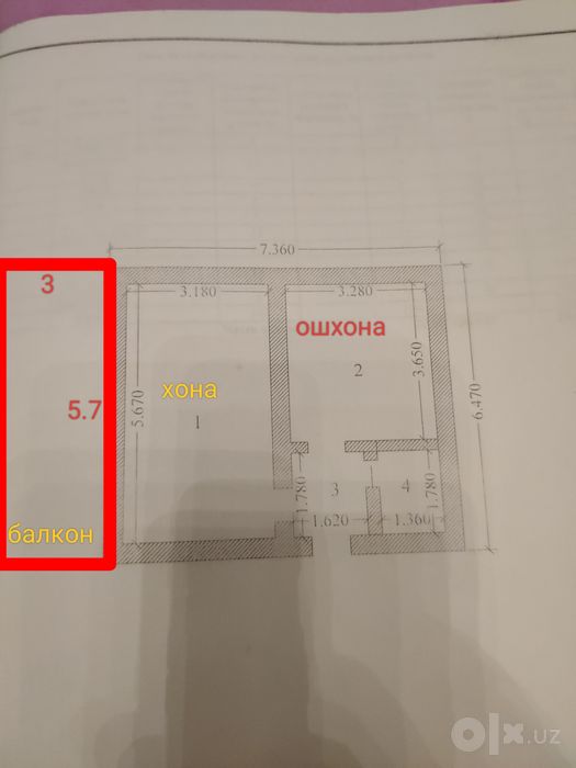 1 хонали квартира