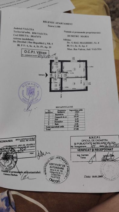 Vand apartament 2 camere Nord