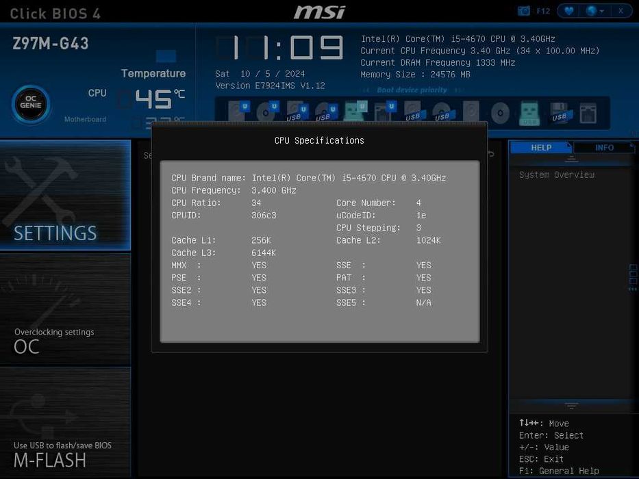 Процесор ЦПУ CPU Intel Core i5 - 4670 сокет/Socket LGA 1150 / H3 DDR3
