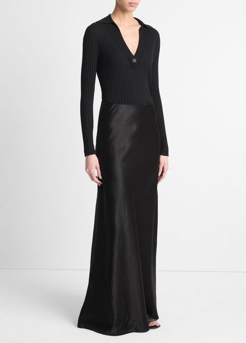 Fusta maxi satinată Zara limited edition