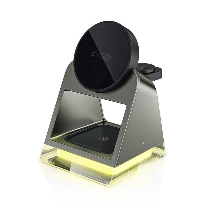Стойка за безжично зареждане tech protect qi15w - a43 3in1magnetic mag