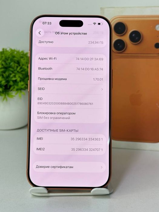 iPhone 17 Pro | 256gb | Akb 100% /  Цп 6