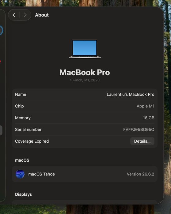 Apple MacBook Pro 13" M1 16GB RAM 512 GB SSD la cutie