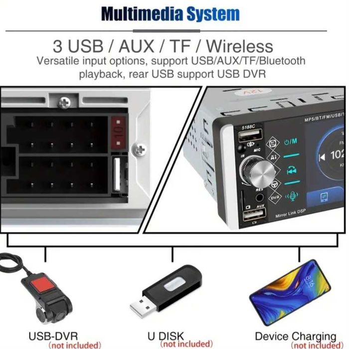 Универсална Мултимедия android auto DIN 1, 12,95см. Тъчскрин Carplayer