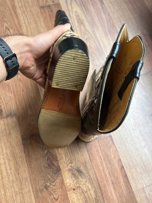 Нови Ботуши от ЕСТЕСТВЕНА ЗМИЙСКА кожа 45 номер