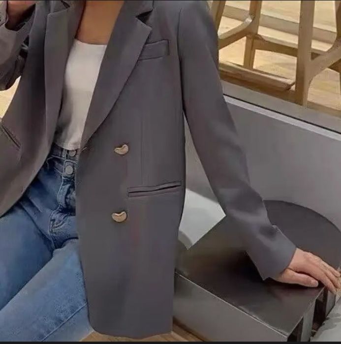 Классический, элегантный однотонный пиджак, корейский стиль, весна - о