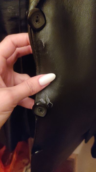 Кожаный пиджак, женский