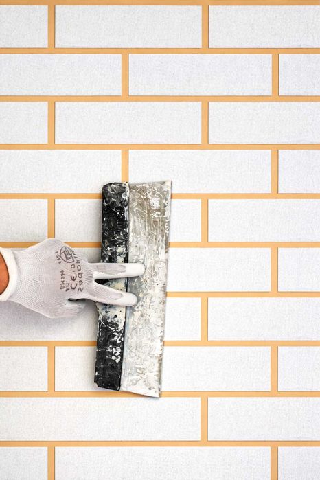 Трафарет на стену фасадна кирпич кладка. Штукатурка, жидкий травертин