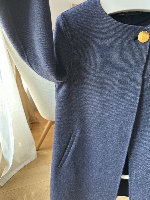 Palton Zara din stofa de lana, handmade, marime M
