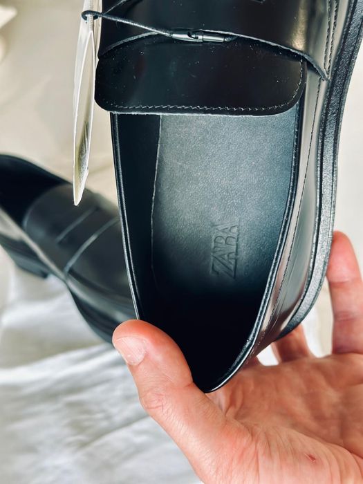 Pantofi/Mocasini Barbati ZARA nr43 din piele naturala-NOI cu eticheta