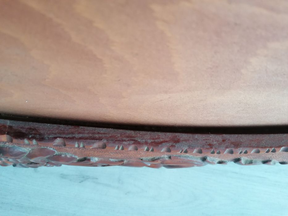 Rama veche lemn cireș sculptata manual