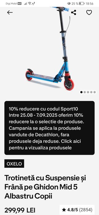 Trotinete Oxelo Dechatlon Mid 5 și Mid 3