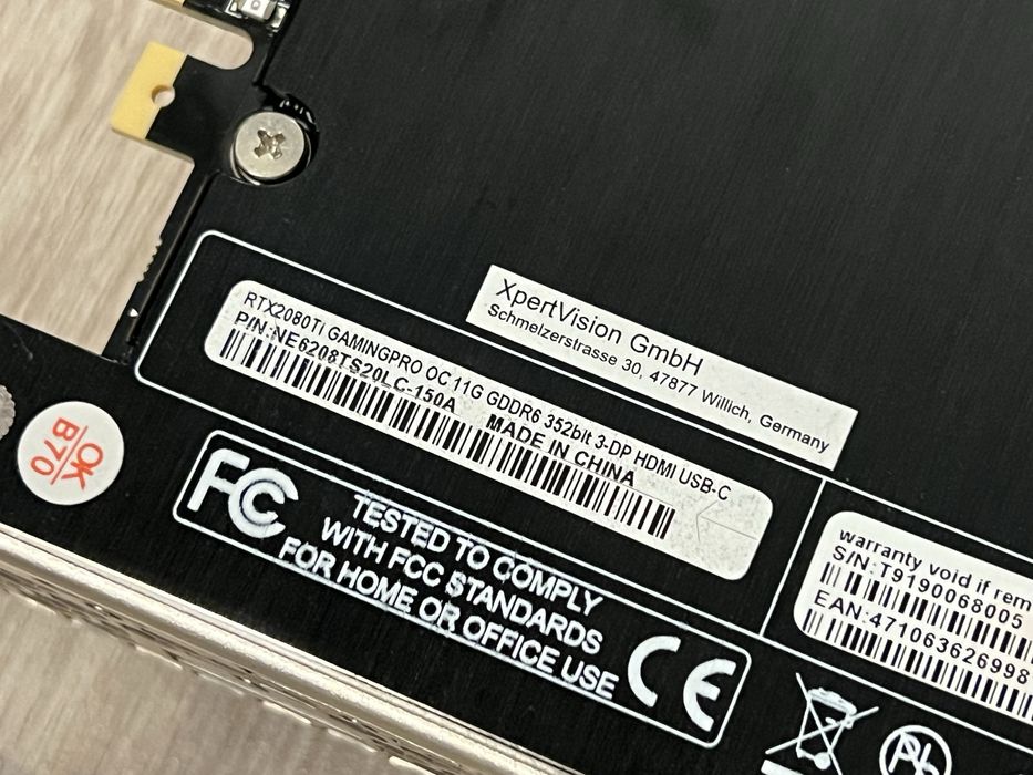 Placa video gaming PRO Palit RTX 2080ti 11GB GDDR6 352bit