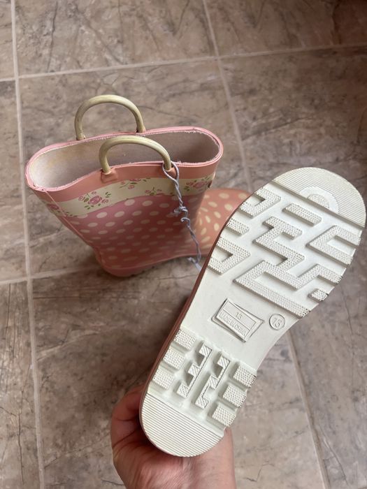 Сапоги резиновые для девочек бренд Mothercare