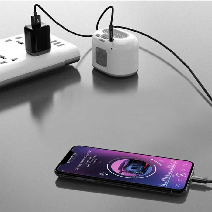 Adaptor cablu audio auto, Lightning to USB & Jack 3,5mm - Negru