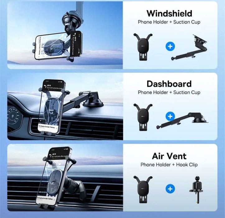 Baseus Авто Держатель для телефона с беспроводной зарядкой 15w