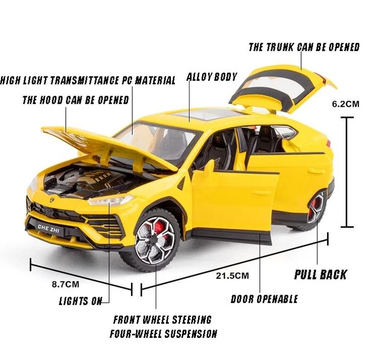Jucarie macheta auto Lamborghini Urus, noua, scara 1:24