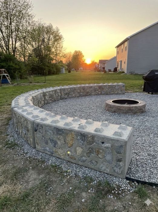 bloc beton, piatra aparenta bloc lego, gard din Piatră de Carieră,