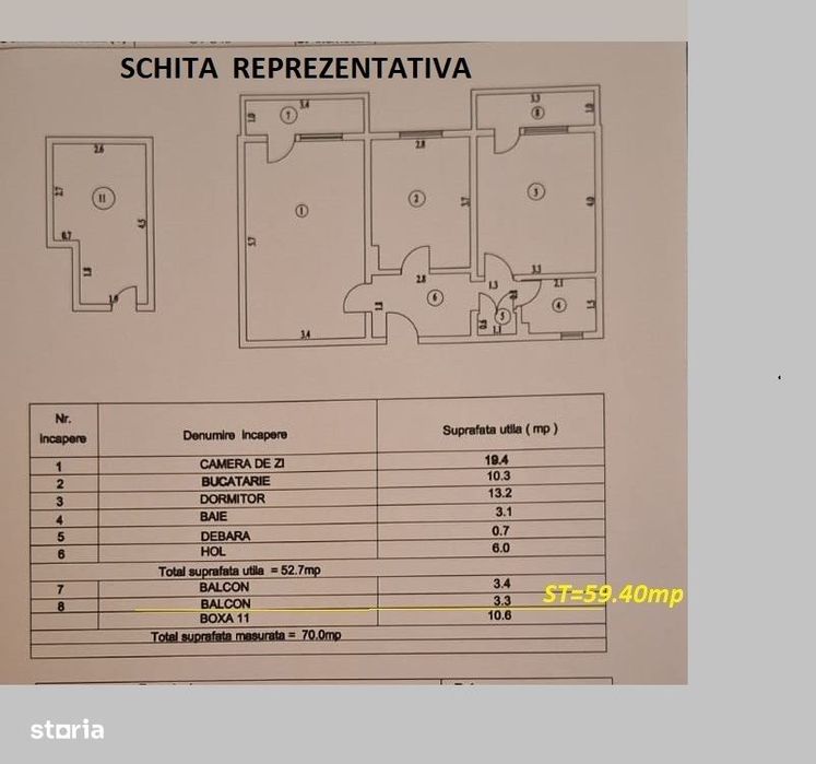 Apartament cu 2 BALCOANE - 60Mp | BOXA -Piata Noua