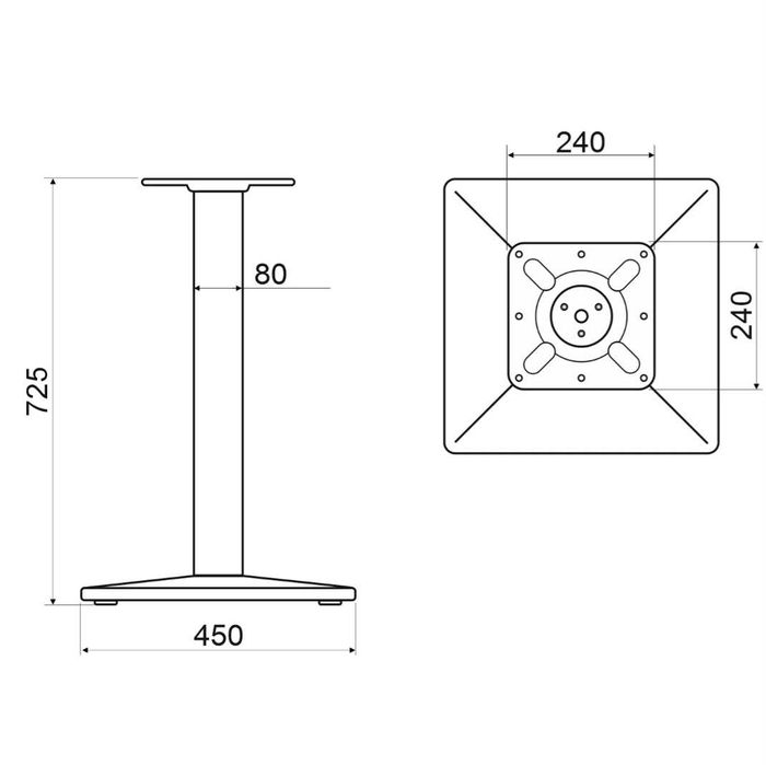 Метални крака за маса