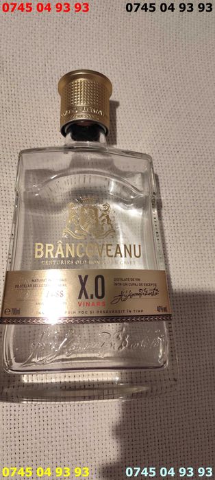 sticla sticle goale de cognac BRANCOVEANU X.O. pret pe bucata