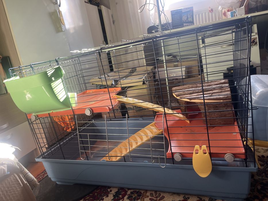 Двуетажна клетка за гризачи (Морско свинче, чинчила)