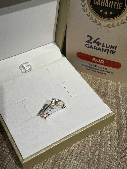 (Ag42) Inel de logodna aur 14k *2 ani garantie* b12214.2
